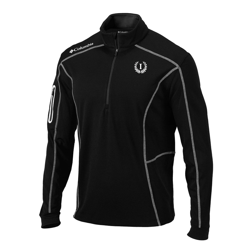 Men's Columbia Black Indiana Hoosiers Vault Omni-Wick Shotgun Quarter-Zip Pullover