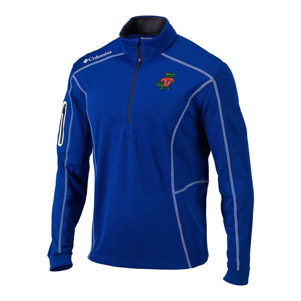 Men's Columbia Royal Florida Gators Vault Omni-Wick Shotgun Quarter-Zip Pullover