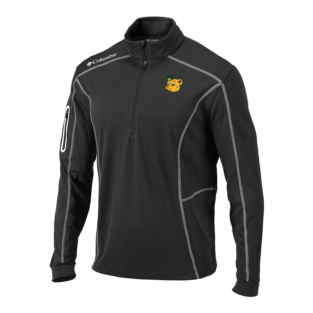 Men's Columbia Charcoal Baylor Bears Vault Omni-Wick Shotgun Quarter-Zip Pullover