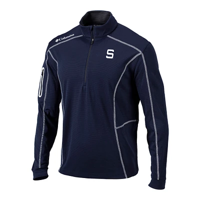 Men's Columbia Navy Penn State Nittany Lions Vault Omni-Wick Shotgun Quarter-Zip Pullover