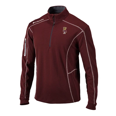 Men's Columbia Maroon Mississippi State Bulldogs Vault Omni-Wick Shotgun Quarter-Zip Pullover