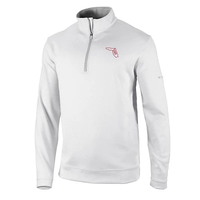 Men's Columbia White Florida State Seminoles Vault Logo Wickhams Hills Quarter-Zip Pullover
