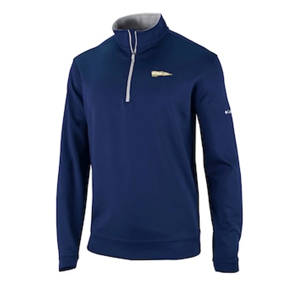 Men's Columbia Navy Georgia Tech Yellow Jackets Vault Logo Wickhams Hills Quarter-Zip Pullover