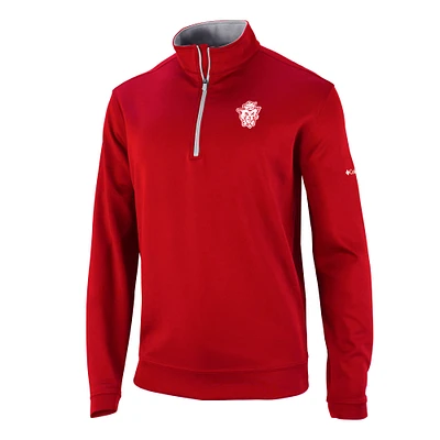 Men's Columbia Red Houston Cougars Vault Logo Wickhams Hills Quarter-Zip Pullover