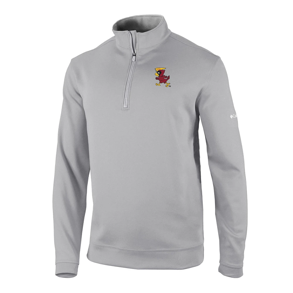 Men's Columbia Gray Iowa State Cyclones Vault Logo Wickhams Hills Quarter-Zip Pullover