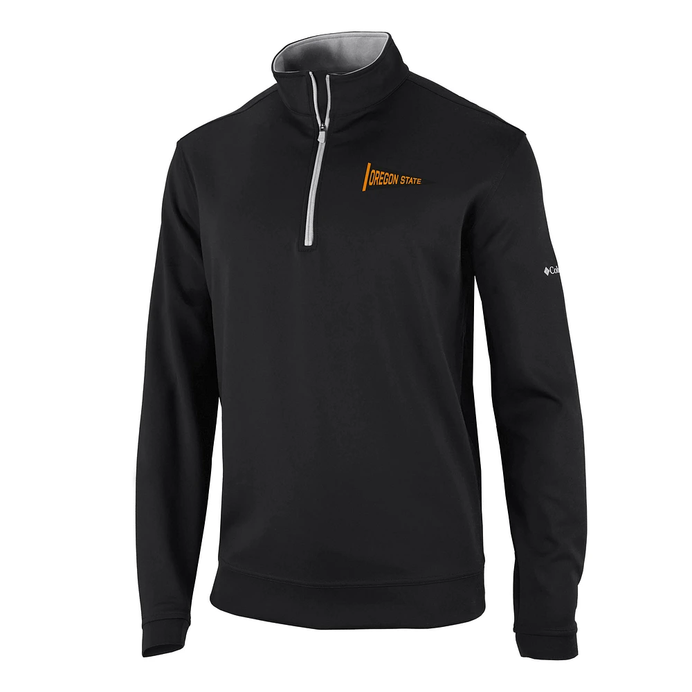 Men's Columbia Black Oregon State Beavers Vault Logo Wickhams Hills Quarter-Zip Pullover
