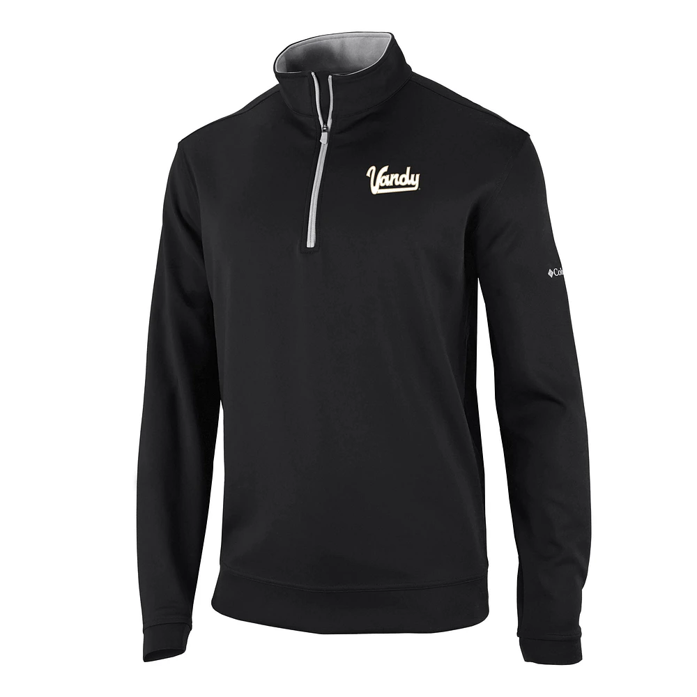 Men's Columbia Black Vanderbilt Commodores Vault Logo Wickhams Hills Quarter-Zip Pullover