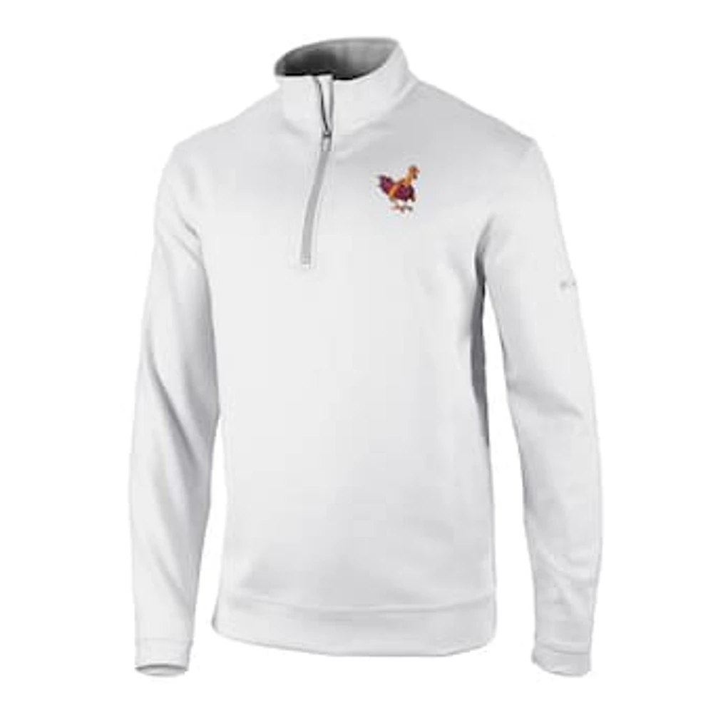 Men's Columbia White Virginia Tech Hokies Vault Logo Wickhams Hills Quarter-Zip Pullover