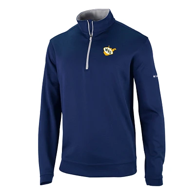 Men's Columbia Navy West Virginia Mountaineers Vault Logo Wickhams Hills Quarter-Zip Pullover