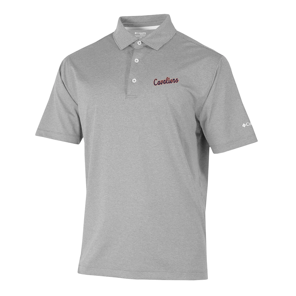 Men's Columbia Gray Virginia Cavaliers Vault Logo Sand Tee Polo
