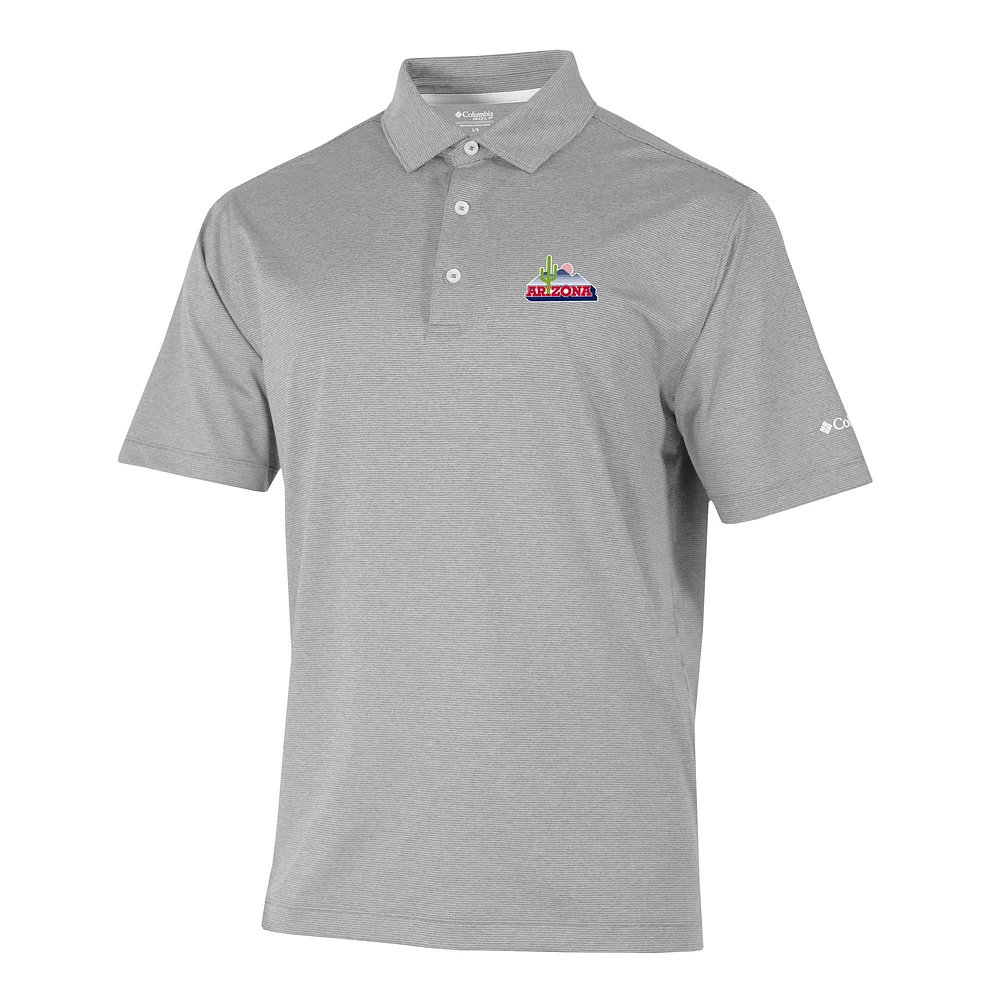 Men's Columbia Gray Arizona Wildcats Vault Logo Sand Tee Polo