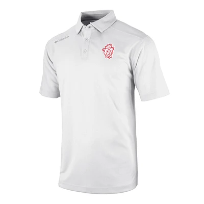 Men's Columbia White Houston Cougars Vault Logo Omni-Wick Shotgun Polo