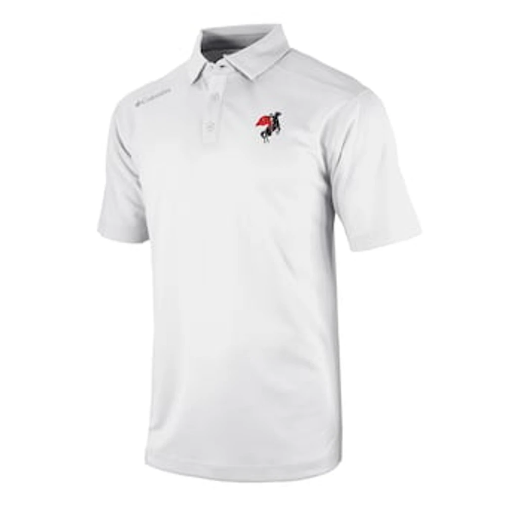 Men's Columbia White Texas Tech Red Raiders Vault Logo Omni-Wick Shotgun Polo