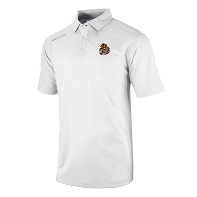 Men's Columbia White Oregon State Beavers Vault Logo Omni-Wick Shotgun Polo
