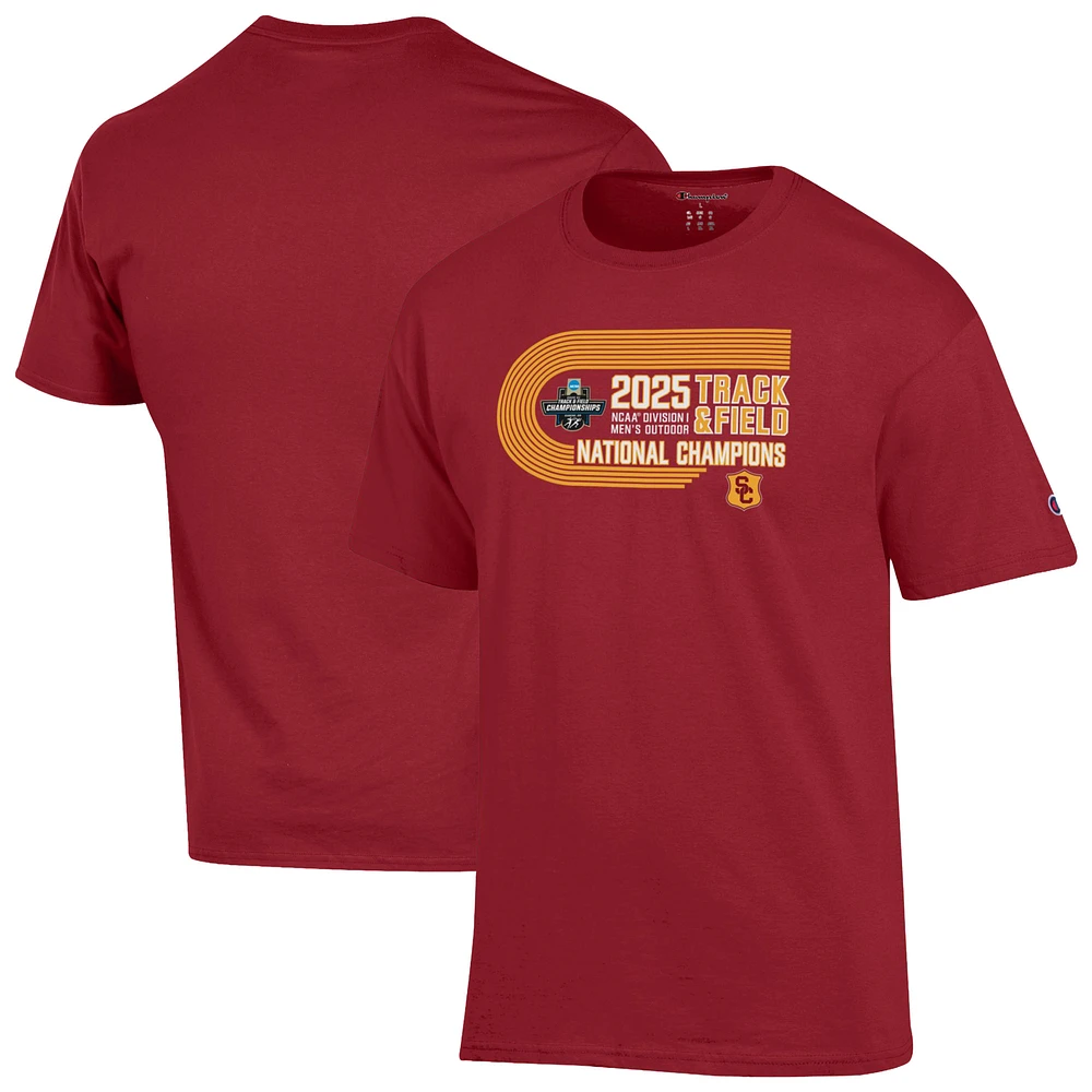 Unisex Champion Cardinal USC Trojans 2025 NCAA Men's Outdoor Track and Field National Champions T-Shirt
