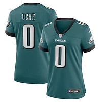 Women's Nike Josh Uche Midnight Green Philadelphia Eagles Team Game Jersey