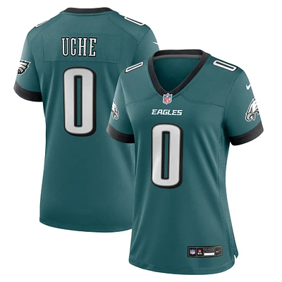 Women's Nike Josh Uche Midnight Green Philadelphia Eagles Team Game Jersey