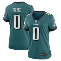Women's Nike Josh Uche Midnight Green Philadelphia Eagles Team Game Jersey