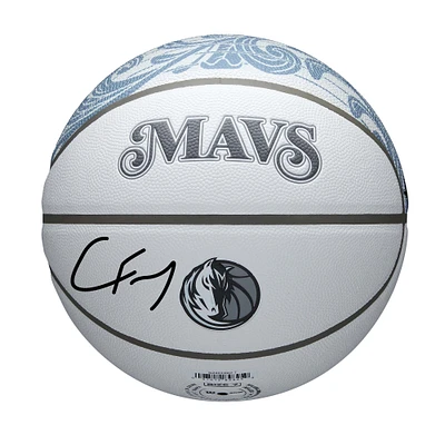 Cooper Flagg Dallas Mavericks Autographed Wilson City Edition Collector's Basketball