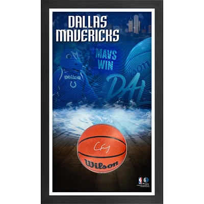 Cooper Flagg Dallas Mavericks Autographed Framed 24" x 40" Basketball Shadowbox
