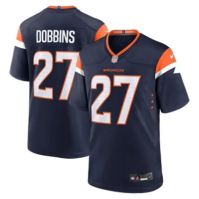 Men's Nike J.K. Dobbins  Navy Denver Broncos Alternate Game Jersey