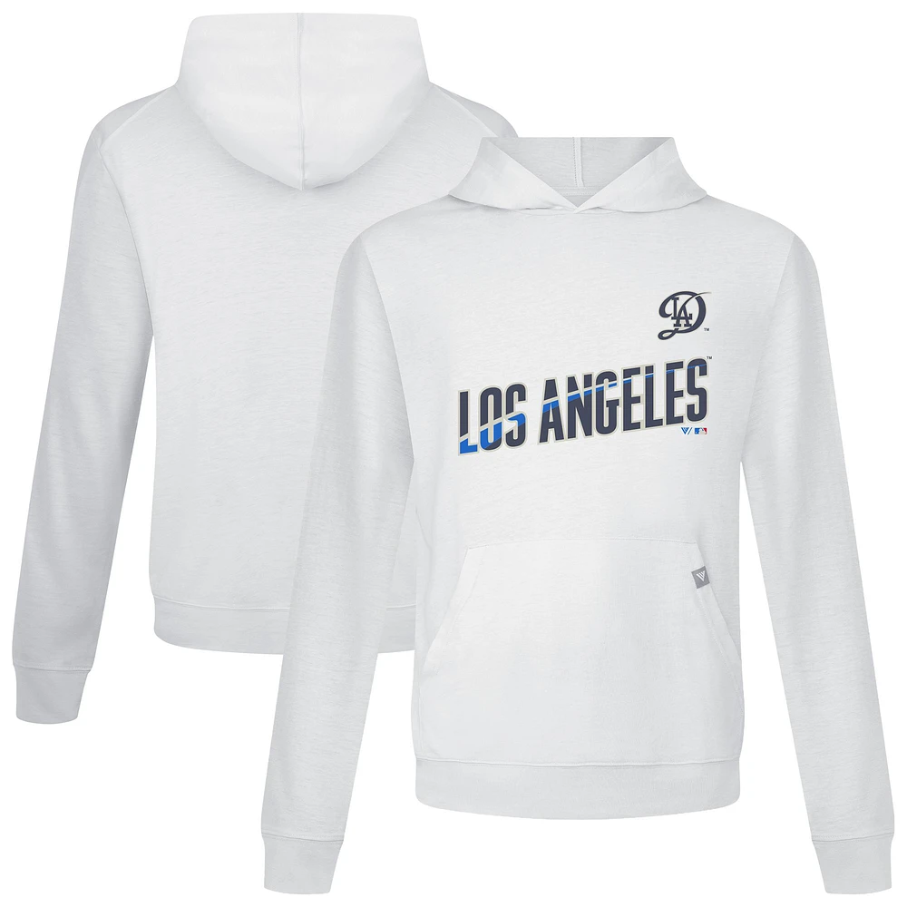 Men's Levelwear White Los Angeles Dodgers City Connect Relay Core Logo Pullover Hoodie