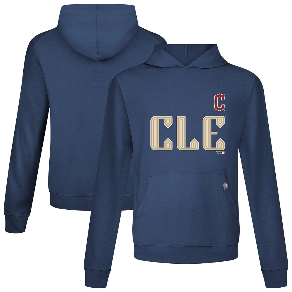 Men's Levelwear Navy Cleveland Guardians City Connect Relay Core Logo Pullover Hoodie