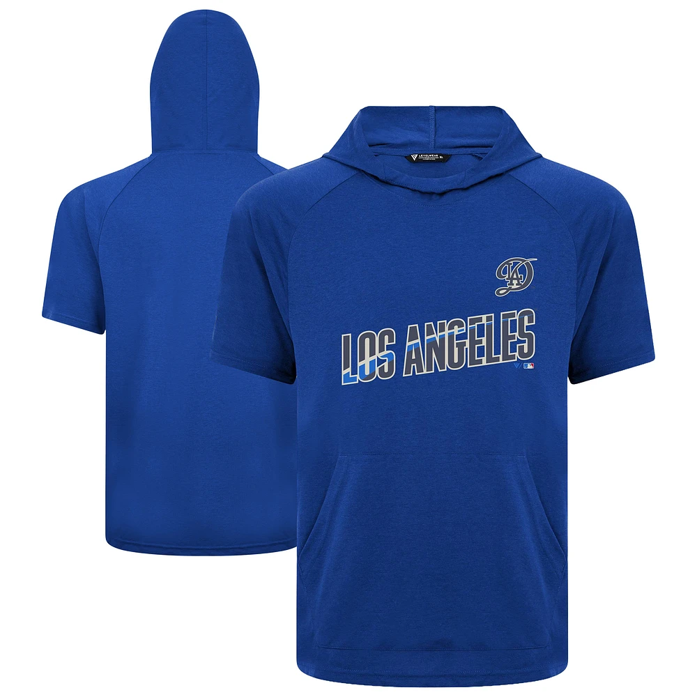Men's Levelwear Royal Los Angeles Dodgers City Connect Phase Core Logo Pullover Hoodie T-Shirt