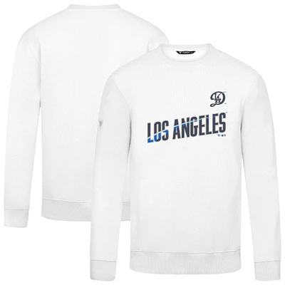 Men's Levelwear White Los Angeles Dodgers City Connect Zane Core Logo Sweatshirt