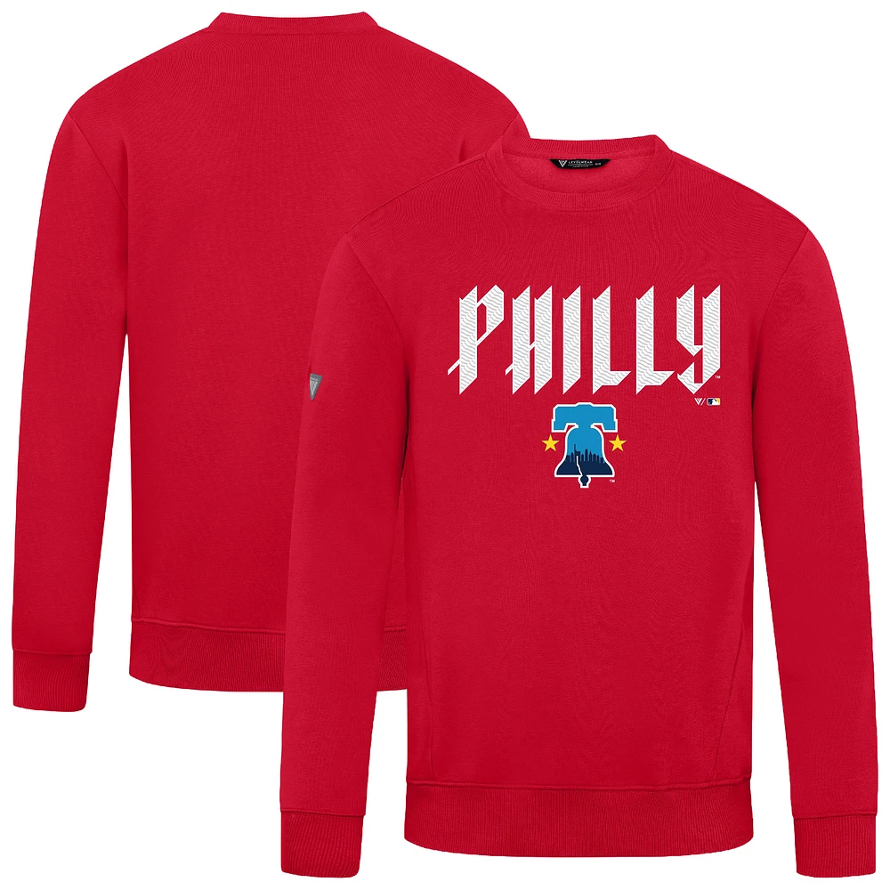 Men's Levelwear Red Philadelphia Phillies City Connect Zane Back Splash Sweatshirt