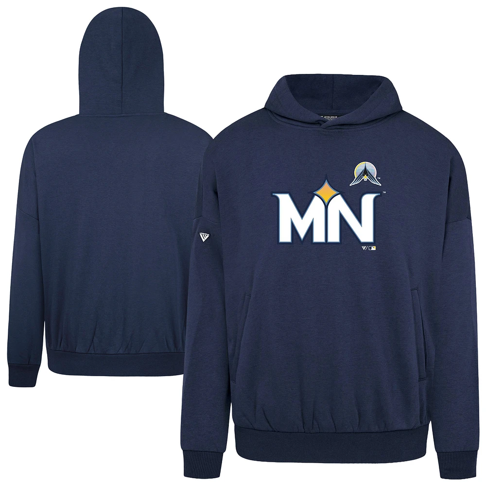 Men's Levelwear Navy Minnesota Twins City Connect Contact Core Logo Pullover Hoodie