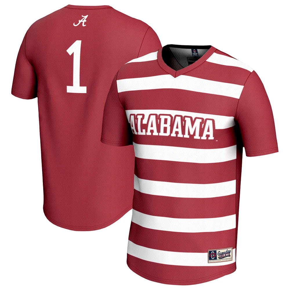 Unisex GameDay Greats #1 Crimson Alabama Tide Lightweight Soccer Fashion Jersey