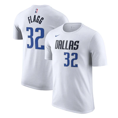 Men's Nike Cooper Flagg White Dallas Mavericks 2025 NBA Draft First Round Pick Association Edition Name & Number T-Shirt