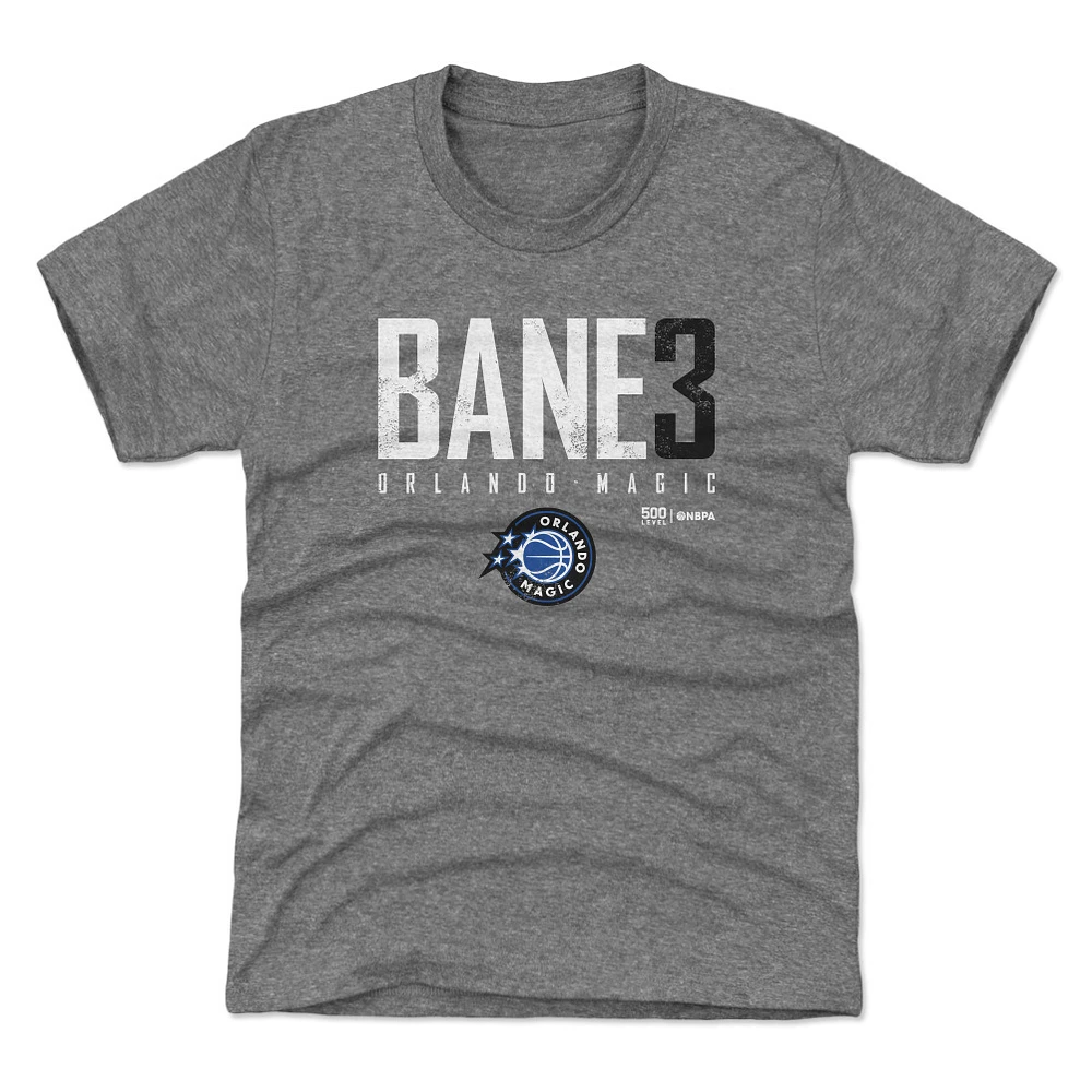 Youth 500 Level Desmond Bane Heather Gray Orlando Magic Elite Name & Number T-Shirt