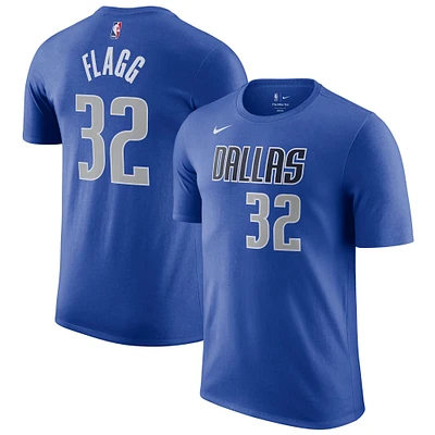 Men's Nike Cooper Flagg Blue Dallas Mavericks 2025 NBA Draft Icon Name & Number T-Shirt