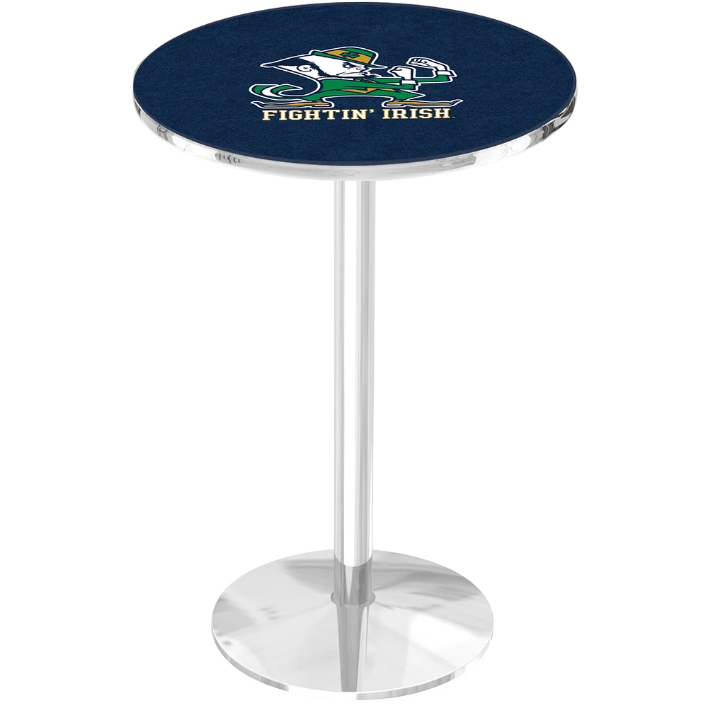 Notre Dame Fighting Irish 42" Logo Round Foot Chrome Pub Table
