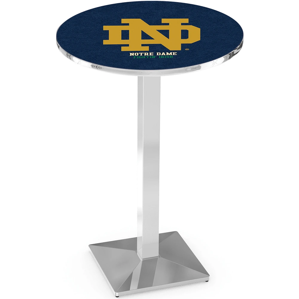 Notre Dame Fighting Irish 36" Alternate Square Base Chrome Pub Table