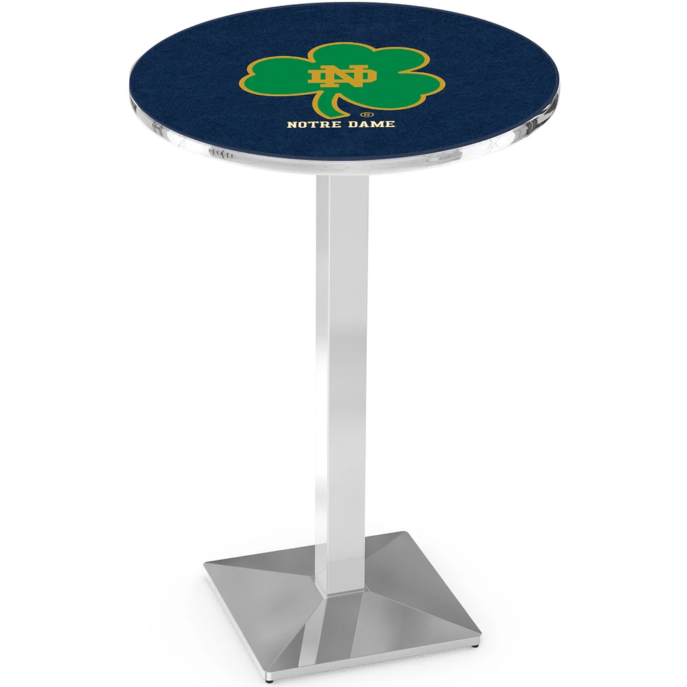 Notre Dame Fighting Irish 36" Square Base Chrome Pub Table