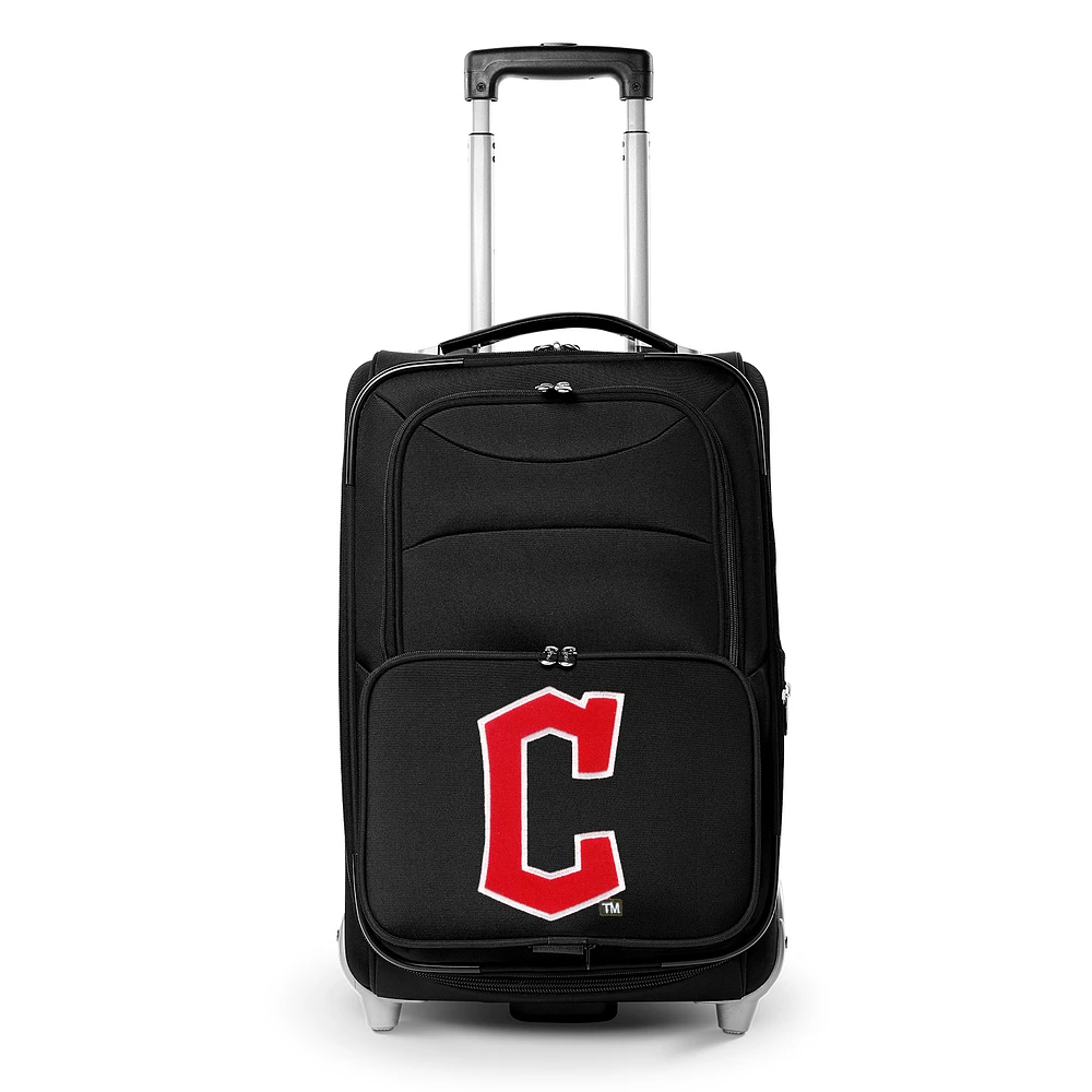 MOJO Black Cleveland Guardians 21" Softside Rolling Carry-On Suitcase