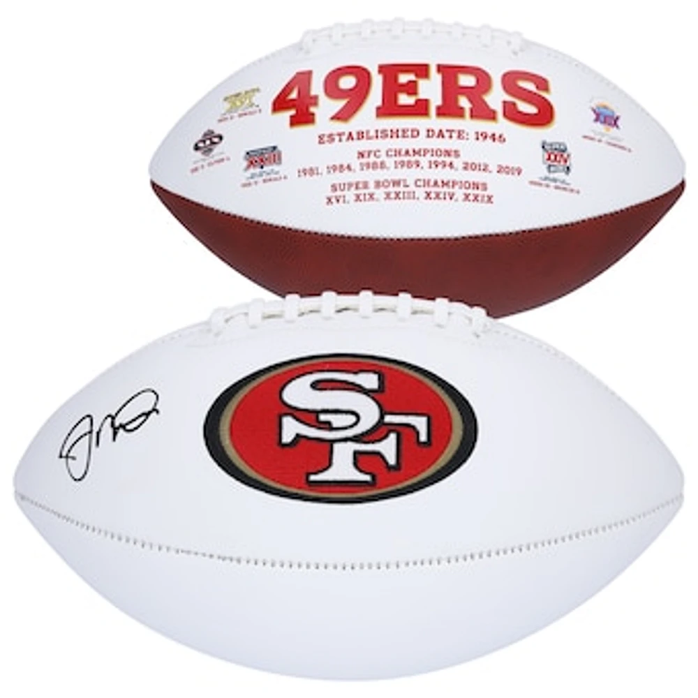 Joe Montana White San Francisco 49ers Autographed Panel Football