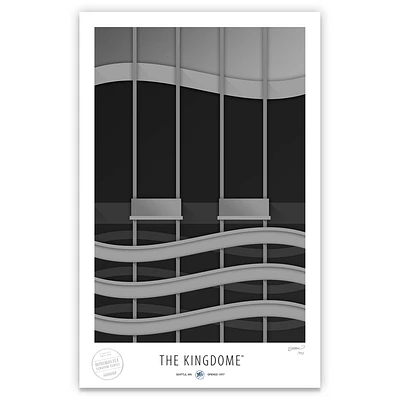 Seattle Mariners 17" x 26" Kingdome Clam Wall Minimalist Art Giclee Print