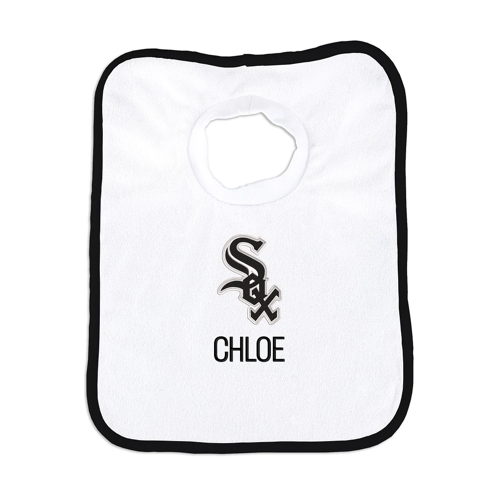 Newborn & Infant White Chicago White Sox Personalized Bib