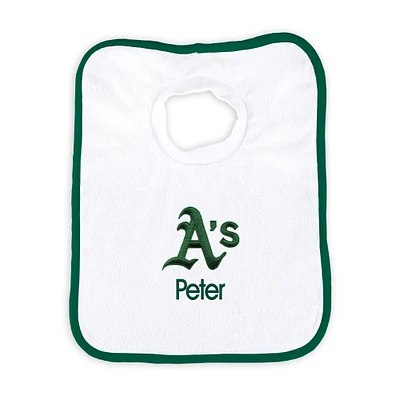 Newborn & Infant White Athletics Personalized Bib