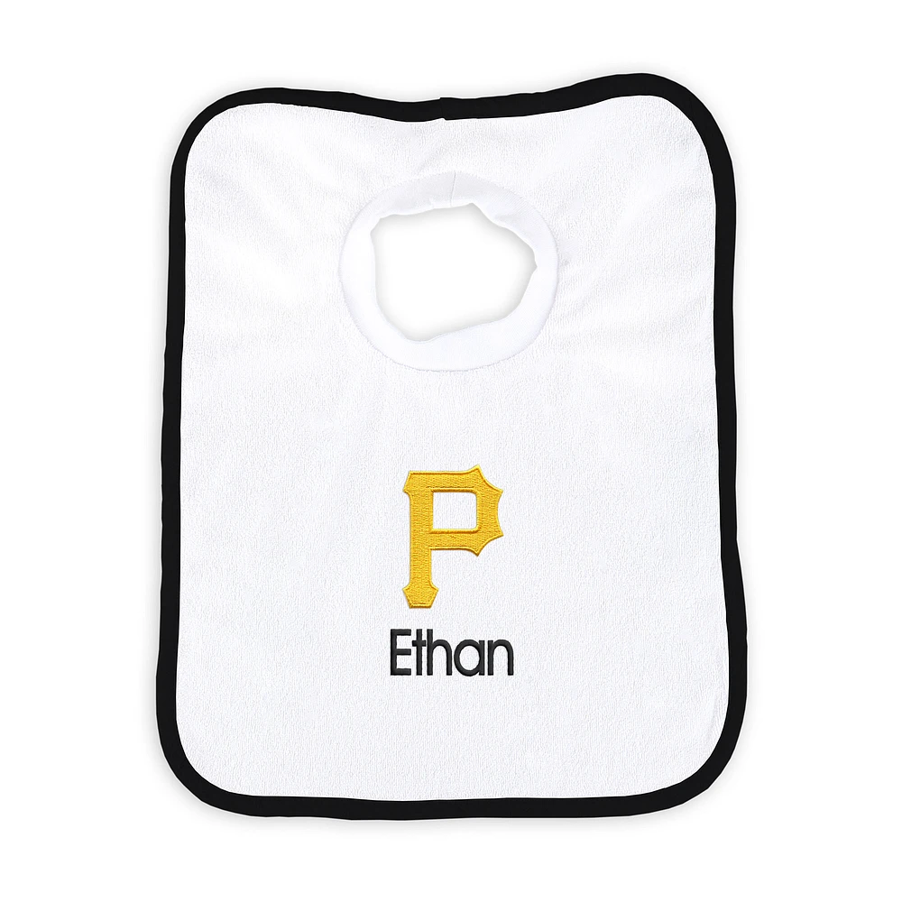 Newborn & Infant White Pittsburgh Pirates Personalized Bib