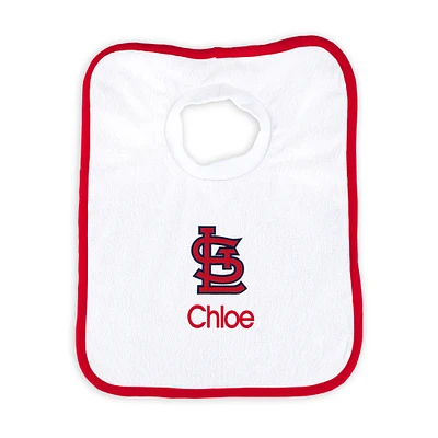 Newborn & Infant White St. Louis Cardinals Personalized Bib