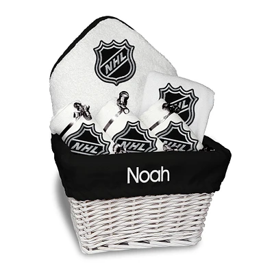 Newborn & Infant White NHL Personalized Medium Gift Basket