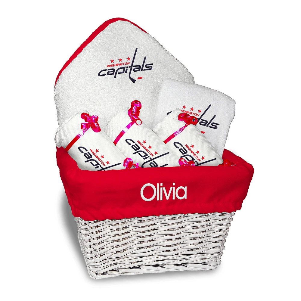 Newborn & Infant White Washington Capitals Personalized Medium Gift Basket