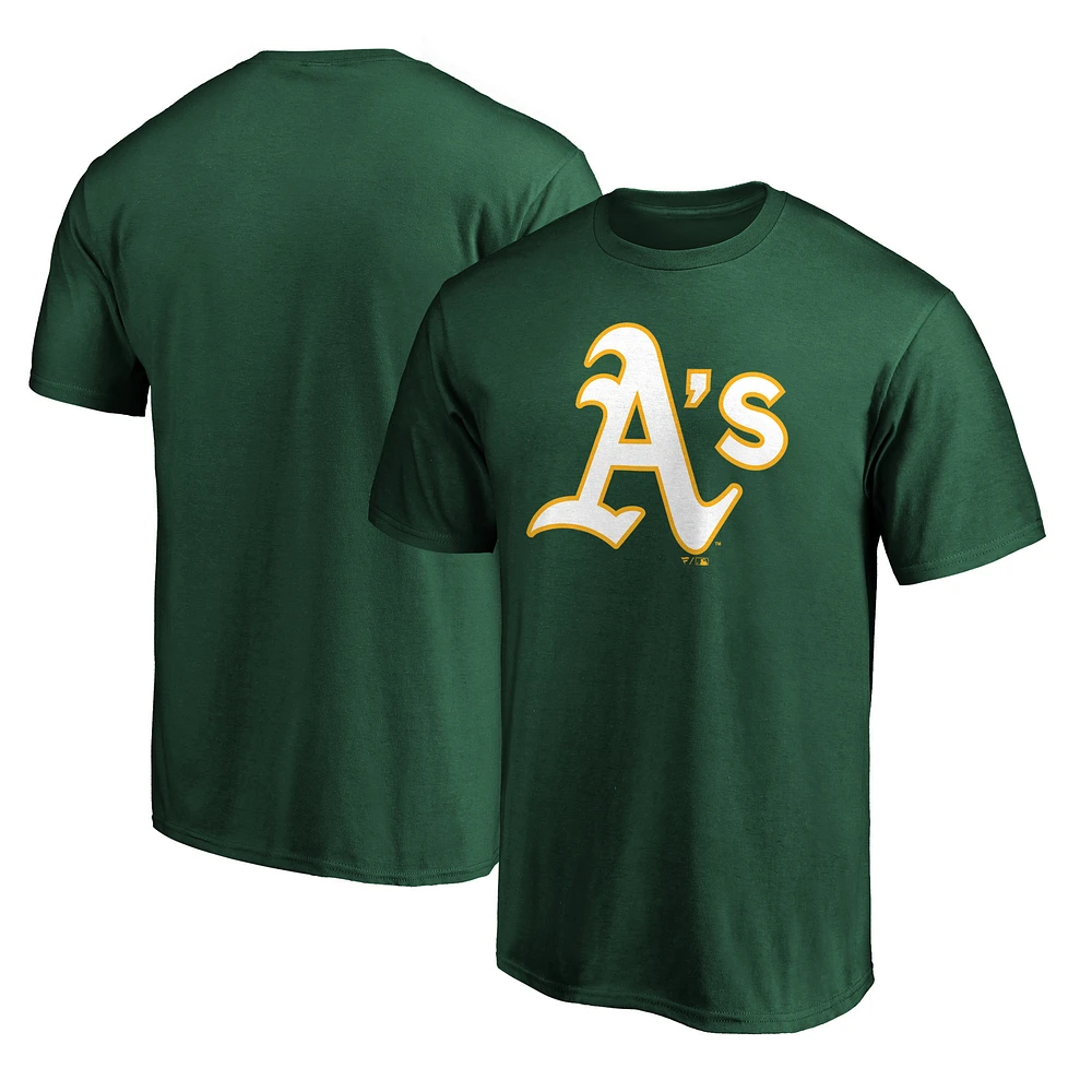 Men's Fanatics Green Athletics Official Logo T-Shirt