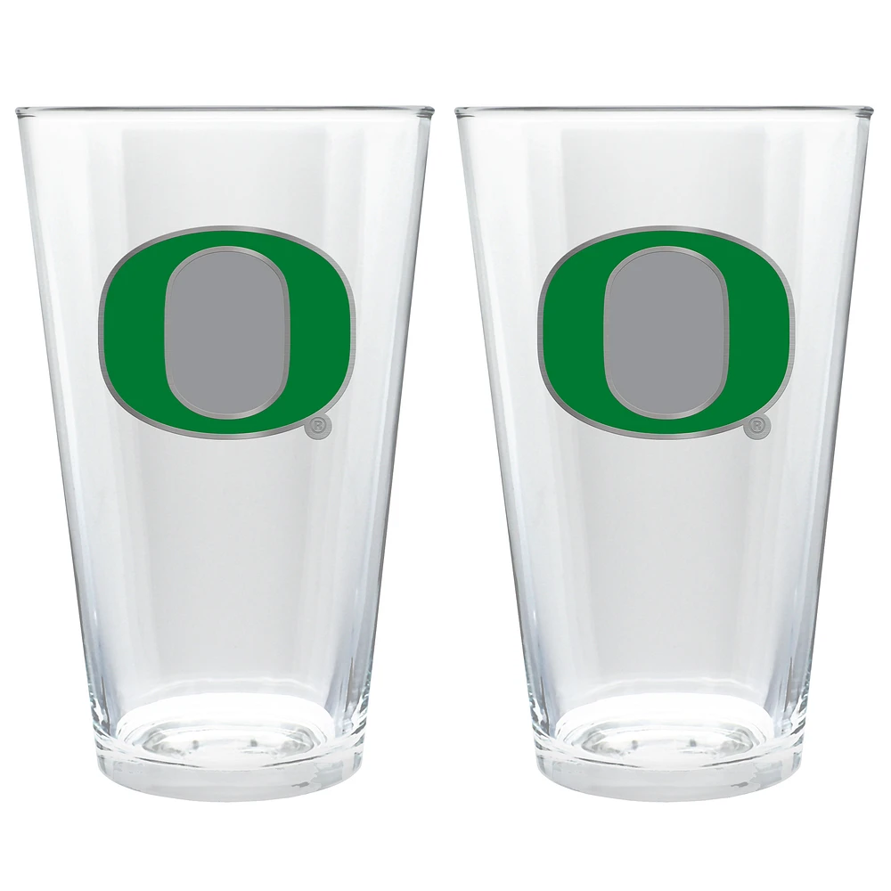 Oregon Ducks 16oz. Pint Glass Set