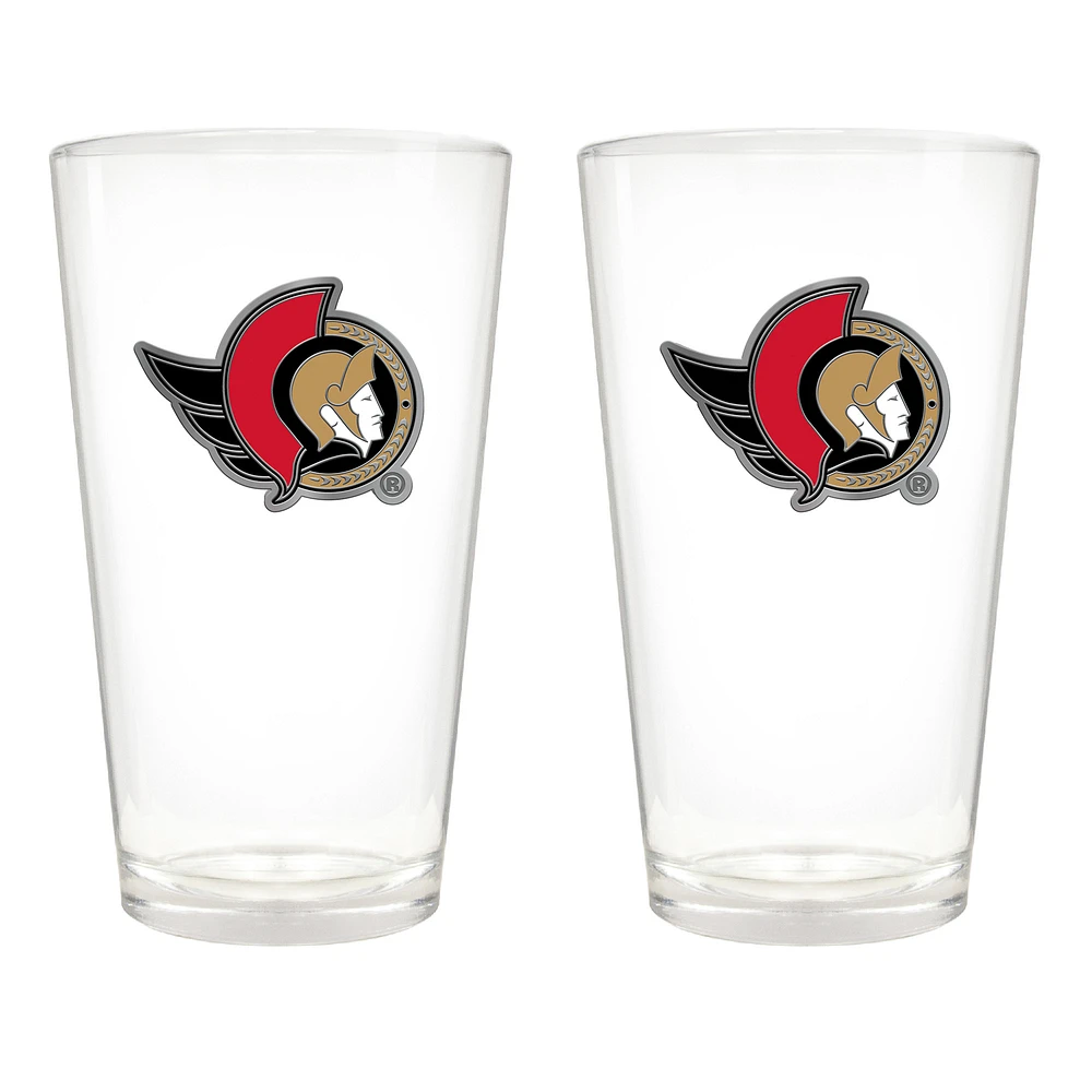 Ottawa Senators 16oz. Pint Glass Set